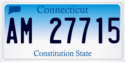 CT license plate AM27715