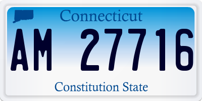 CT license plate AM27716