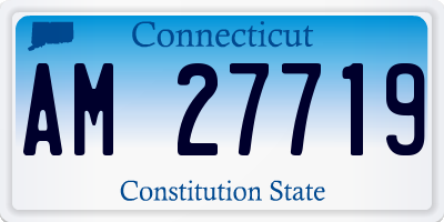 CT license plate AM27719