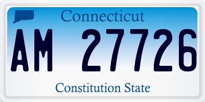 CT license plate AM27726