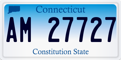 CT license plate AM27727