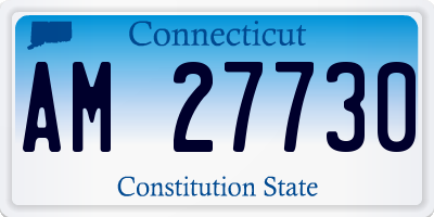 CT license plate AM27730