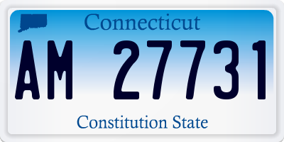 CT license plate AM27731