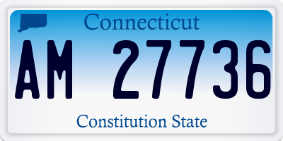 CT license plate AM27736