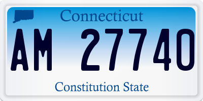 CT license plate AM27740