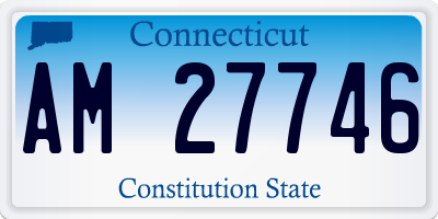 CT license plate AM27746