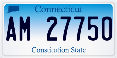CT license plate AM27750