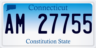 CT license plate AM27755