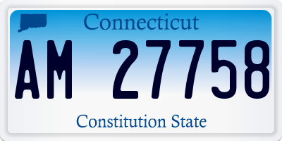 CT license plate AM27758