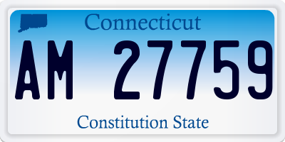 CT license plate AM27759