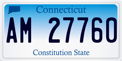 CT license plate AM27760