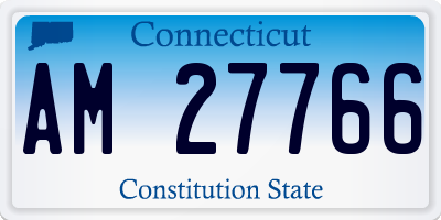 CT license plate AM27766