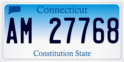 CT license plate AM27768