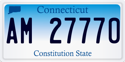 CT license plate AM27770