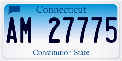 CT license plate AM27775