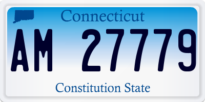 CT license plate AM27779