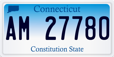 CT license plate AM27780