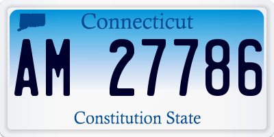 CT license plate AM27786