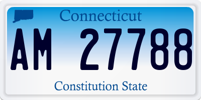 CT license plate AM27788