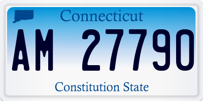 CT license plate AM27790