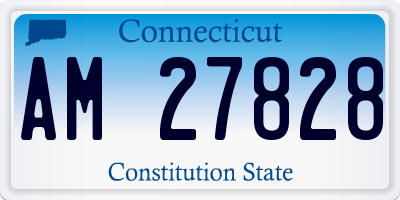 CT license plate AM27828
