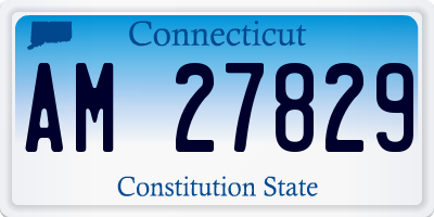 CT license plate AM27829