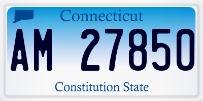 CT license plate AM27850