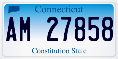 CT license plate AM27858