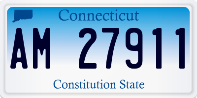 CT license plate AM27911