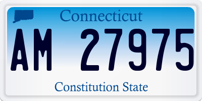 CT license plate AM27975