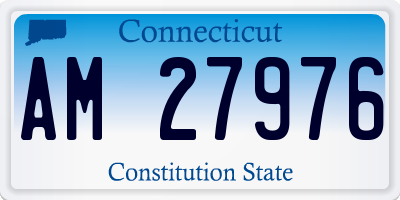 CT license plate AM27976