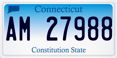 CT license plate AM27988