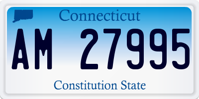 CT license plate AM27995