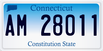 CT license plate AM28011