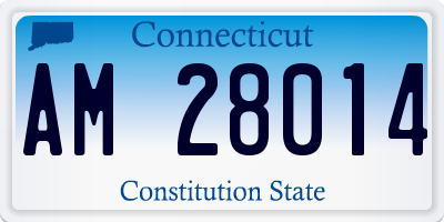 CT license plate AM28014