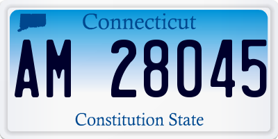 CT license plate AM28045