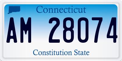 CT license plate AM28074