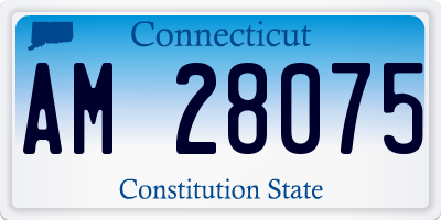 CT license plate AM28075