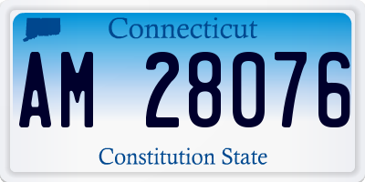 CT license plate AM28076