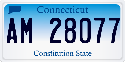 CT license plate AM28077