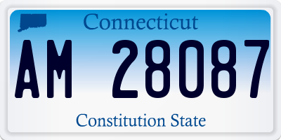 CT license plate AM28087