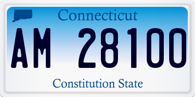 CT license plate AM28100