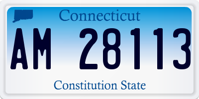 CT license plate AM28113