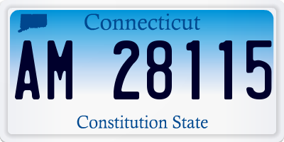 CT license plate AM28115