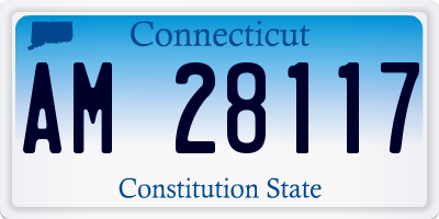 CT license plate AM28117