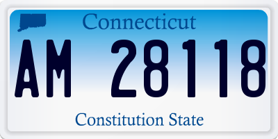 CT license plate AM28118