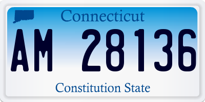 CT license plate AM28136