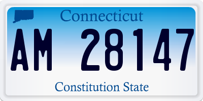 CT license plate AM28147
