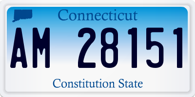CT license plate AM28151