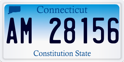 CT license plate AM28156